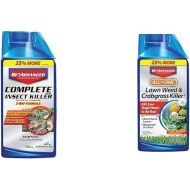 BioAdvanced Complete Insect Killer for Soil and Turf, Concentrate, 40 oz with BioAdvanced All-in-One Lawn Weed and Crabgrass Killer I, Concentrate, 40 oz