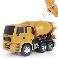 UJIKHSD RC Cement Mixer Truck 6 Channel Auto Dumping Construction Vehicle RC Mixer Truck Toy for Kids Boys Age 8 10 12 Years Old