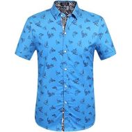SSLR Mens Shirts Casual Printed Short Sleeve Button Up Shirts for Men