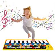 [아마존베스트]DITHIN 1 2 3 Year Old Boy Gifts, Piano Music Mat for Kids Floor Piano Playmat Dance Mat Musical Educational Toys for 1-3 Year Old Toddler Baby Boys Girls Xmas Christmas Birthday Gifts for