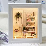 Kisoy Romantic and Cute Dollhouse Miniature DIY House Kit Creative Room Perfect DIY Gift for Friends,Lovers and Families(Sunny Dorm)