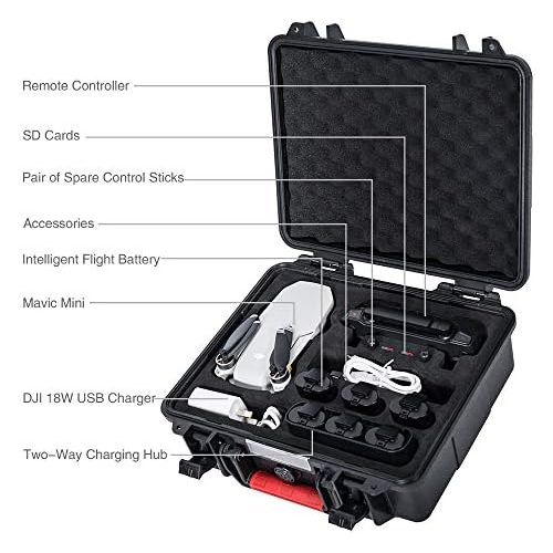  [아마존베스트]Smatree Waterproof Hard Case Compatible with DJI Mavic Mini Fly More Combo(Drone and Accessories are Not Included)