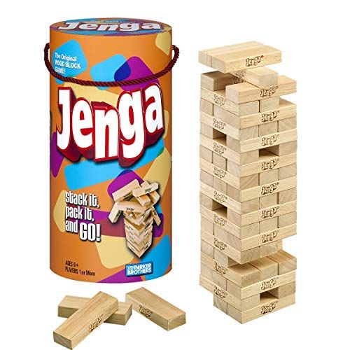 해즈브로 [아마존베스트]Hasbro Gaming Jenga Game Wooden Blocks Stacking Tumbling Tower Kids Game Ages 6 and Up (Amazon Exclusive)