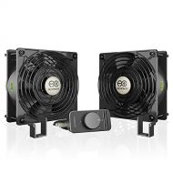 AC Infinity AXIAL S1238D, Dual 120mm Muffin Fan with Speed Controller, UL Certified for Doorway, Room to Room, Wood Stove, Fireplace, Circulation Projects