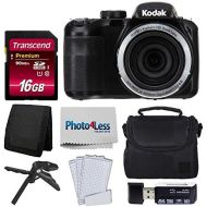 [아마존베스트]PHOTO4LESS Kodak PIXPRO AZ421 Digital Camera (Black) + Camera Case + Transcend 16GB SDHC Class10 UHS-I Card 400X Memory Card + USB Card Reader + Table Tripod + Accessories