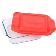 Pyrex 8 Inch Square Baking Dish, Red, 8-inches