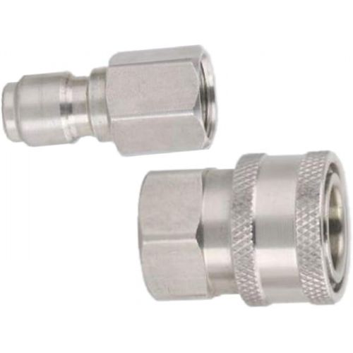  Fenteer 2tlg Schlauchanschluss Stecker Adapter Stecktuellen/Schlauchtuelle Hochdruckreiniger, 3/8 Zoll Quickconnect(male+female)