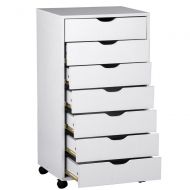 Go2buy go2buy 7 Drawer Cabinet on Removable Caster Wheels for Office & Closet, White