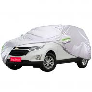Djyyh Medium Car Cover, Breathable Waterproof Rain UV Sun All Weather Protection Indoor Outdoor, Full Size Snow Covers with Zipper Mirror Pocket Custom Fit Chevrolet Equinox SUV, S
