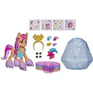 My Little Pony: A New Generation Movie Crystal Adventure Sunny Starscout - 3-Inch Orange Pony Toy, Surprise Accessories, Bracelet (Accessory Colors May Vary)