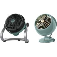 Vornado EXO51 Heavy Duty Air Circulator Shop Fan with IP54 Rated Dustproof and Water-Resistant Motor, Green, CR1-0389-17 & VFAN Mini Classic Personal Vintage Air Circulator Fan, Green