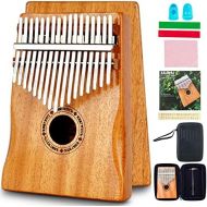 [아마존베스트]EASTROCK Kalimba 17 Keys Thumb Piano with Protective Box,Tune Hammer and Study Instruction,Portable Mbira Finger Piano for Beginners(kalimba,thumb piano)