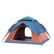 XUROM-Sports Camping Tent Holiday Dome Tent Canopy for Automatic Waterproof Tents 3-4 Person Canopy Easy to Set Up for Outdoor, Hiking, Climbing, Travel (Color : Orange)