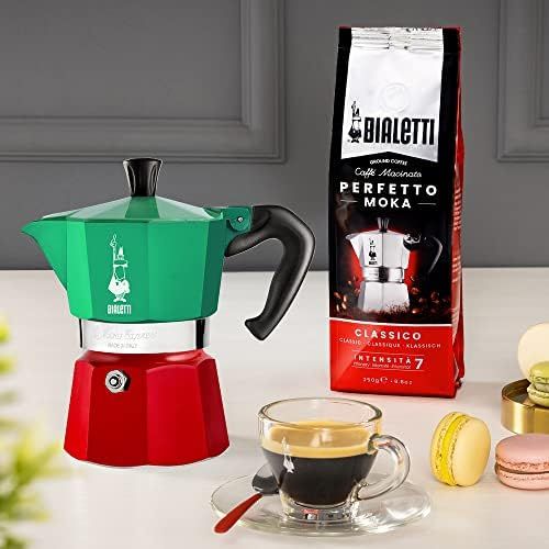  [아마존베스트]Bialetti Mocha Express Espresso Maker, green/red, 30 x 20 x 15 cm