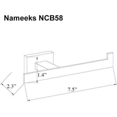  Nameeks NCB58 NCB Toilet Paper Holder, One Size, Black