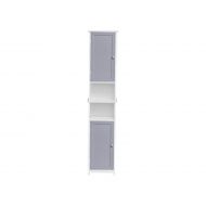 Еvidеcо Office Home Furniture Premium Custom DIY Bathroom Tower Linen Cabinet-2 Doors-Diamond Handle, White,Light Grey