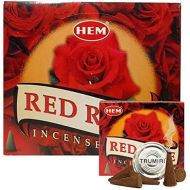 인센스스틱 TRUMIRI Red Rose Incense Cones And Cone Incense Burner Bundle Insence Insense Hem Incense