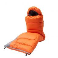 RWHALO Envelope Sleeping Bag, Adult Indoor, Outdoor, Warm, Spring and Summer, Double Travel, Camping, Hotel, Single Portable (Color : Orange)