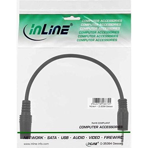  [아마존베스트]InLine Jack Adapter Cable Male to 2.5mm Male to 4-Pin Hosiden Male to 3.5mm Female1m 99308D
