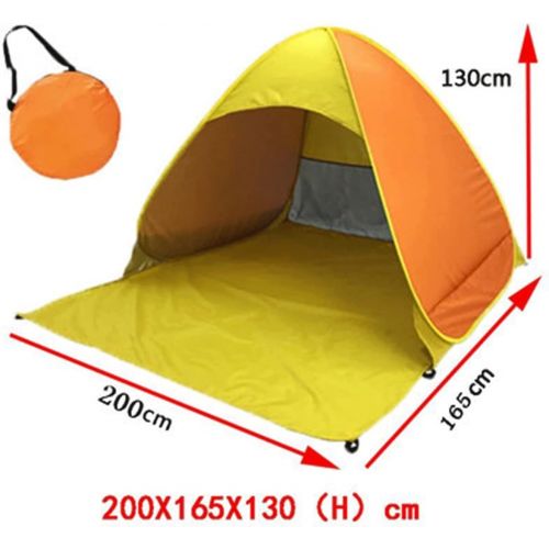  HUKSXZ Beach Tent Beach Umbrella Outdoor Sun Shelter Canopy Cabana Sun Shade Easy Set Up 3-4 Person, Lightweight and Easy to Carry (Color : Green, Size : 150 * 165 * 110cm)