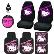 Yupbizauto Hello Kitty Car Seat Covers Floor Mats Accessories Set with Air Freshener