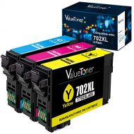 Valuetoner Remanufactured Ink Cartridges Replacement for Epson 702XL 702 XL for Workforce Pro WF-3733 WF-3720 WF-3730 Printer (1 Cyan, 1 Magenta, 1 Yellow, 3 Pack)