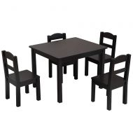 Phoenix ZOFFYAL Kids Table and Chairs Set,Wooden Table Furniture for Children,4 Chair 5 Piece Set