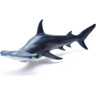 RECUR Toys Hammerhead Shark Figure Toys, Hand-Painted Skin Texture Ocean Shark Figurine Collection-10.8inch Realistic Design Shark Replica 1:15 Scale, Gift for Collectors and Boys