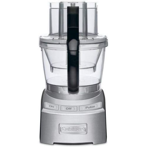  Cuisinart FP-12DCN Elite Collection 12-Cup Food Processor (Die Cast) with Storage Containers, Bamboo Spoon & Cookbook Bundle (4 Items)