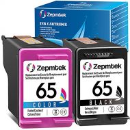 ZepmTek Remanufactured Ink Cartridge Replacement for HP 65 Work with Envy 5055 5000 5070 5012 5010 5020 5030 DeskJet 2600 2622 2652 3755 3752 2640 2635 AMP 120 100 Printer (Black,T