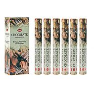 인센스스틱 HEM 6 Pack 20 Stick Chocolate - Box of Six 20 Stick Tubes - HEM Incense