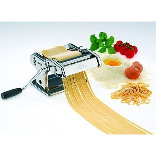  GEFU 28300 Nudelmaschine Pasta PERFETTA DE Luxe mit 6 Verschiedenen Aufsatzen - Maschine fuer die Zubereitung von Pasta