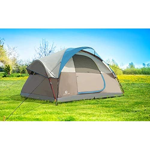  ALPHA CAMP 6 Person Family Tent Dome Camping Tent with Carry Bag and Rainfly