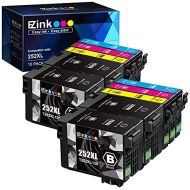 E-Z Ink (TM) Remanufactured Ink Cartridge Replacement for Epson 252XL 252 XL T252 T252XL120 to use with Workforce WF-7110 WF-7710 WF-7720 WF-3640 WF-3620(4 Black, 2 Cyan, 2 Magenta