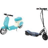 Razor Pocket Mod Petite - 12V Miniature Euro-Style Electric Scooter for Ages 7+, 100-watt Motor, Up to 40 min Ride Time & E100 Electric Scooter for Kids Ages 8+ - 8