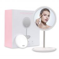 UptoBillions Makeup Vanity Mirror with LED Light, Professional Mirror with Touch-Screen Light Control 90 Degree Rotation Adjustable Brightness , 10x Magnifying included