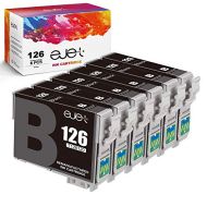 ejet 126 Remanufactured Ink Cartridge Replacement for Epson 126 T126 to use with Workforce 545 645 845 630 840 WF-3520 WF-3540 WF-7520 WF-7010 Stylus NX430 (6 Balck)