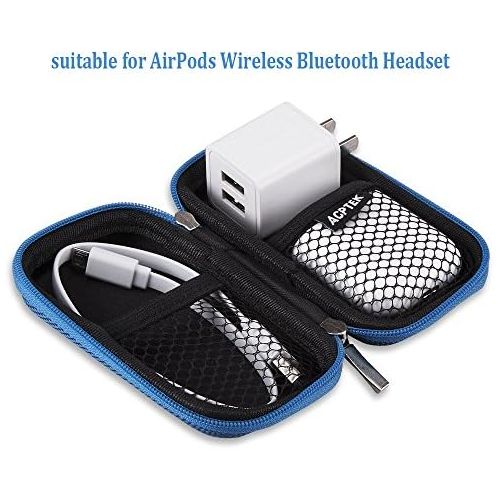  [아마존베스트]AGPTEK Case for 1.8 Inch MP3 Player, Portable Shell Case for iPod Nano, Headphones, Coins, Keys, Card, Blue