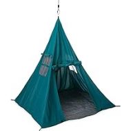 HearthSong Pole-Free Outdoor Weather-Resistant Tent with Three Windows, Door, and Pendant Light, 48 sq. x 48 H
