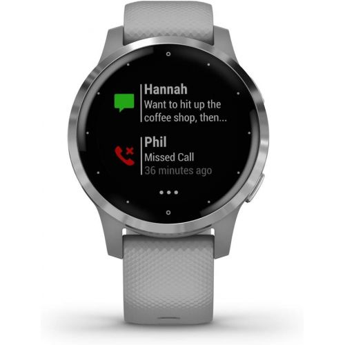  [아마존베스트]Amazon Renewed Garmin vivoactive 4S, Smaller-Sized GPS Smartwatch, Features Music, Body Energy Monitoring, Animated Workouts, Pulse Ox Sensors and More, Silver with Gray Band (Renewed)