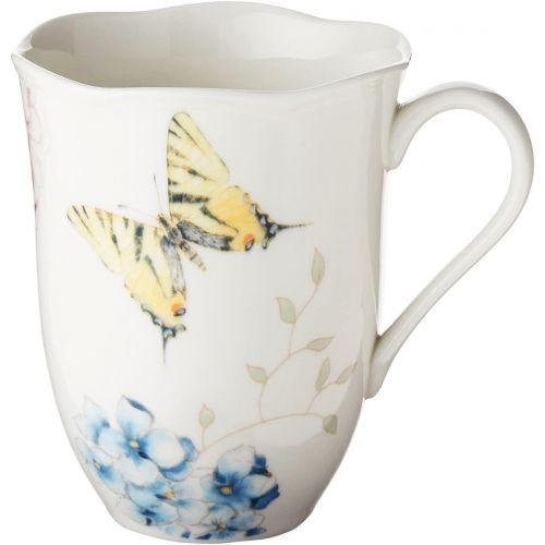 레녹스 Lenox Butterfly Meadow Hydrangea 4-piece Mug Set, 2.55 LB, Multi