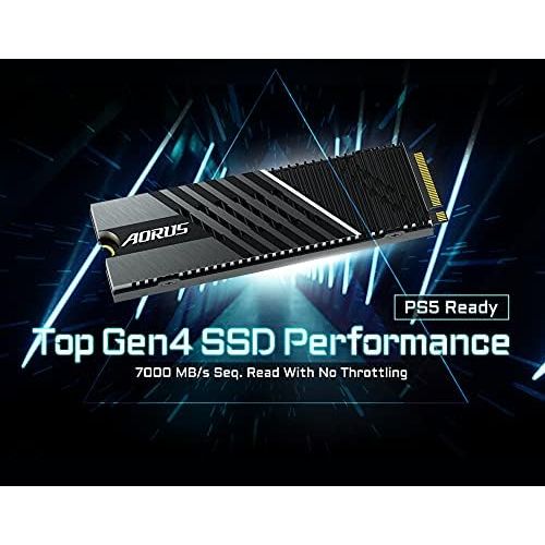 기가바이트 GIGABYTE AORUS Gen4 7000s SSD 2TB PCIe 4.0 NVMe M.2, Nanocarbon Coated Aluminum Heatsink, 3D TLC NAND, SSD- GP-AG70S2TB