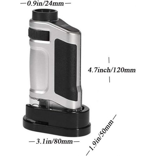 [아마존베스트]Jiusion Portable Pocket Mini Microscope Loupe Magnification 20X 40X Magnification Handheld Compound Digital Scope Magnifier with LED Illumination for Jewelry Cash Coins Detecting I