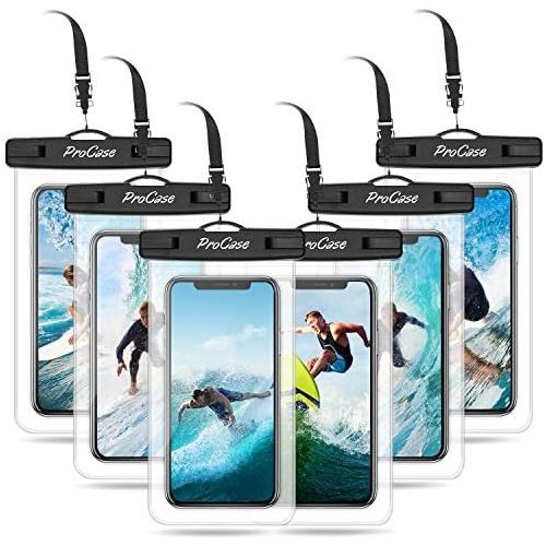  [아마존베스트]ProCase Universal Waterproof Pouch Cellphone Dry Bag Underwater Case for iPhone 12 11 Pro Max Xs Max XR 8 7 SE 2020 Galaxy S20 up to 6.9, Waterproof Phone Case for Beach Snorkeling