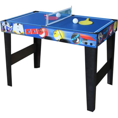  IFOYO 48 in /31.5 in 4 ft Multi-Function 4 in 1 Steady Combo Game Table, Hockey Table, Soccer Foosball Table, Pool Table, Table Tennis Table, Yellow Flame