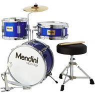 Mendini by Cecilio 13 inch 3-Piece Kids/Junior Drum Set with Throne, Cymbal, Pedal & Drumsticks, Royal Blue Metallic, MJDS-1-BB2