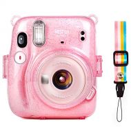 Elvam Camera Protective Case Bag Compatible with Fujifilm Mini 11 Instant Camera with Detachable Adjustable Strap - (Crystal Pink)