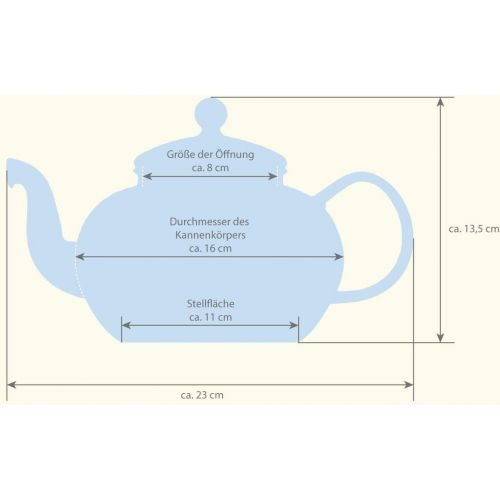  Aricola Teeset Melina 1,3 Liter. Glas-Teekanne 1,3 Liter mit Glassieb und 6 doppelwandige Teeglaser 200ml