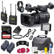 Sony PXW-Z150 4K XDCAM Camcorder (PXW-Z150) With Sony UWP-D21 Mic, Sandisk 64GB Extreme Card, Extra Battery and Charger, UV Filter, LED Light, Case and More. - Starter Bundle