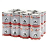 Real Flame Gel Fuel Cans - 24-Pack - Gelled Isopropyl Alcohol for Indoor or Outdoor Fireplaces